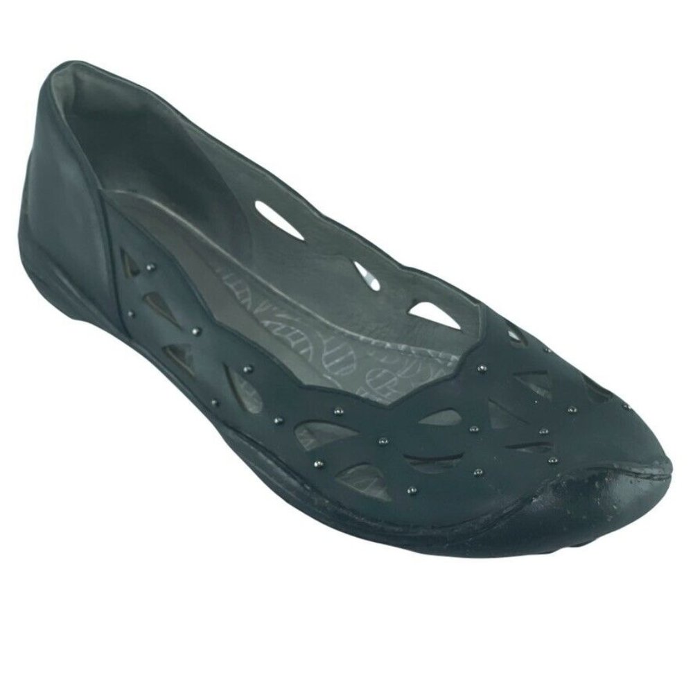 JAMBU ADVENTURE DESIGNS Shoes Women's Size 9M Black Laser Cut Leather Flats